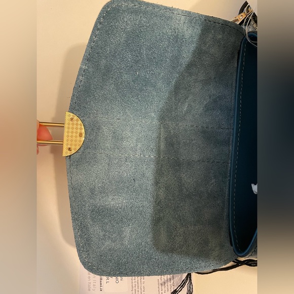 Viola Castellani New Leather Crossbody Satchel convertible Bag backpack - Picture 7 of 9